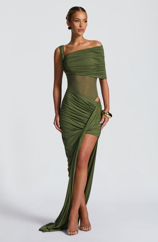 Henrietta Maxi Skirt - Khaki - glavon