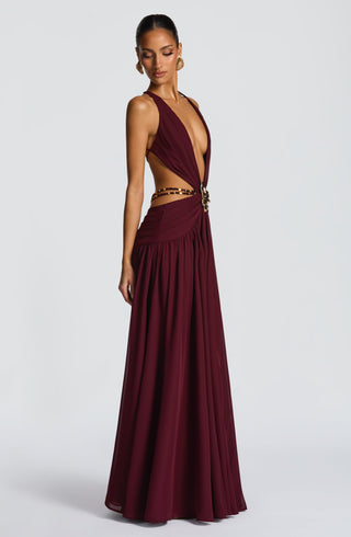 Indianna Maxi Dress - Cherry Lacquer - glavon