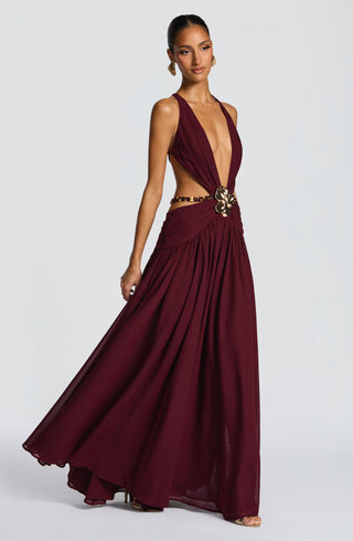 Indianna Maxi Dress - Cherry Lacquer - glavon