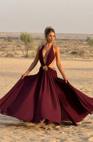 Indianna Maxi Dress - Cherry Lacquer - glavon