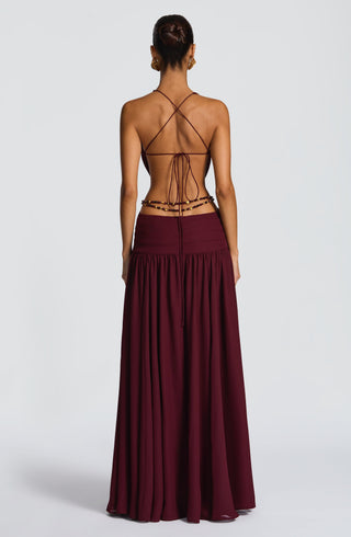 Indianna Maxi Dress - Cherry Lacquer - glavon