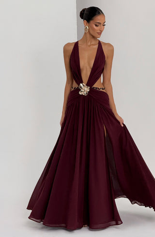 Indianna Maxi Dress - Cherry Lacquer - glavon