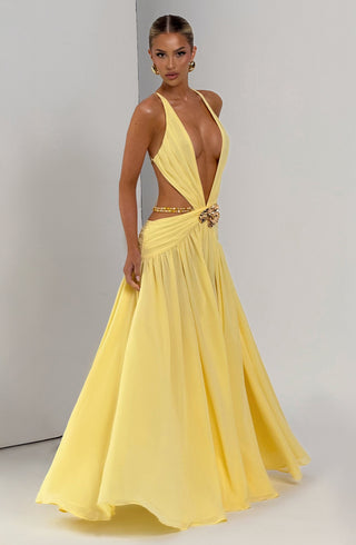 Indianna Maxi Dress - Lemon - glavon