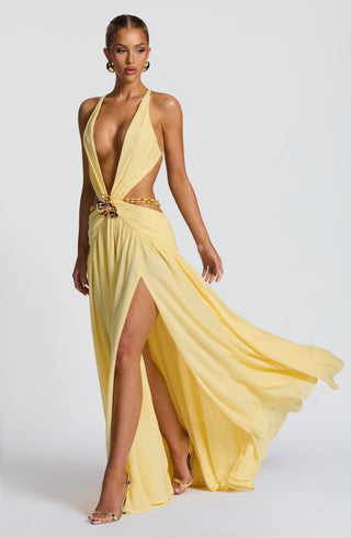 Indianna Maxi Dress - Lemon - glavon