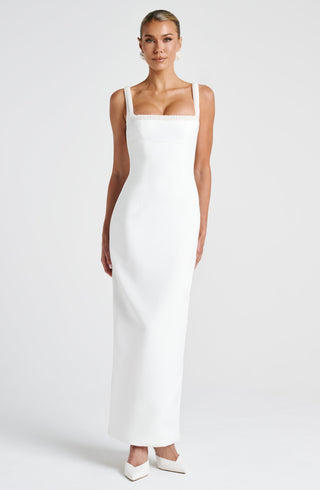 Ines Midaxi Dress - Ivory - glavon