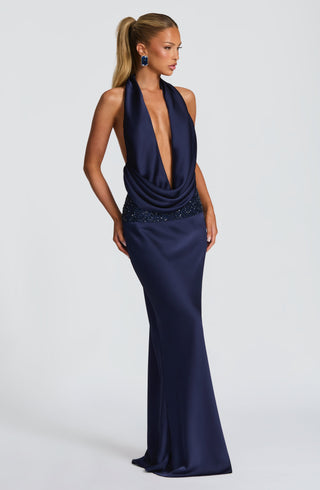 Ira Maxi Skirt - Navy - glavon