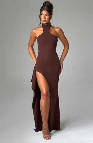 Isadora Maxi Dress - Chocolate - glavon