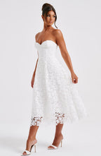 Ishani Midi Dress - Ivory - Napalia