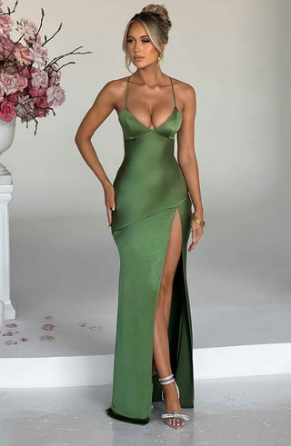 Isobel Maxi Dress - Emerald - glavon