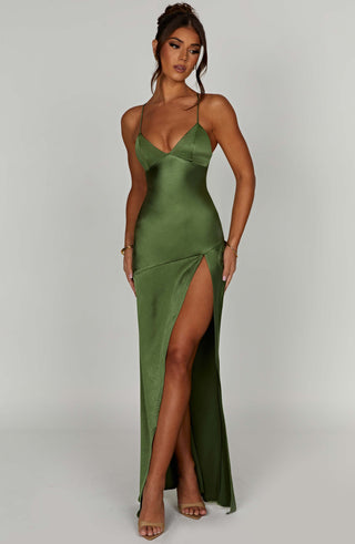 Isobel Maxi Dress - Emerald - glavon
