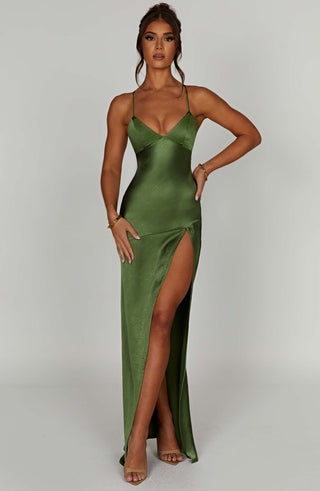 Isobel Maxi Dress - Emerald - glavon