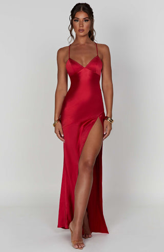 Isobel Maxi Dress - Red - glavon