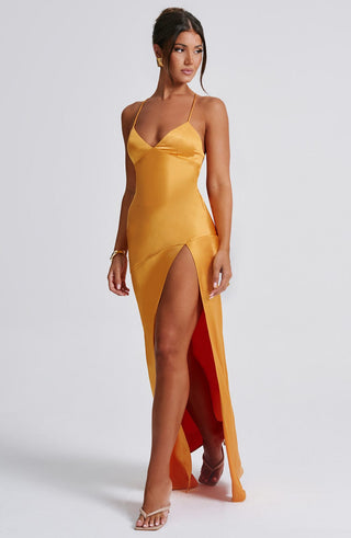 Isobel Maxi Dress - Tangerine - glavon