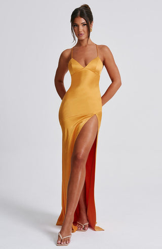 Isobel Maxi Dress - Tangerine - glavon