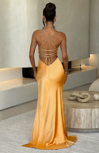 Isobel Maxi Dress - Tangerine - glavon