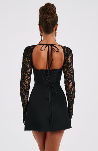 Jacinta Mini Dress - Black - glavon