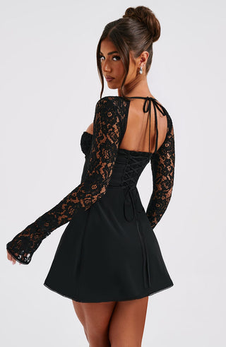 Jacinta Mini Dress - Black - glavon