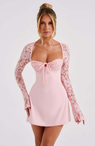 Jacinta Mini Dress - Blush - glavon