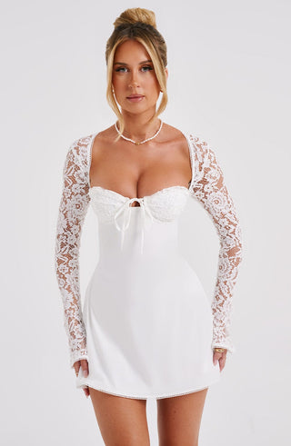 Jacinta Mini Dress - Ivory - glavon