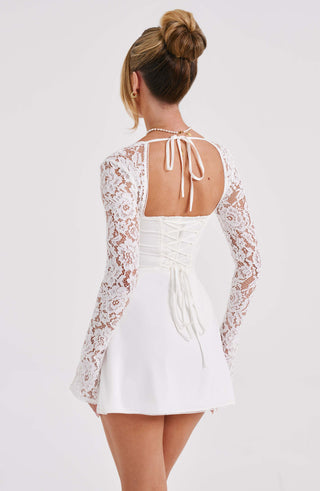 Jacinta Mini Dress - Ivory - glavon