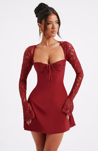 Jacinta Mini Dress - Red - glavon