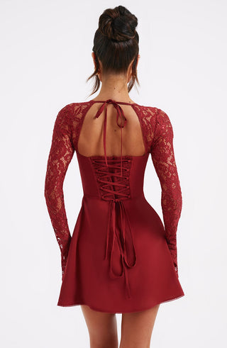 Jacinta Mini Dress - Red - glavon