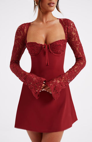 Jacinta Mini Dress - Red - glavon