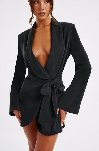 Jalena Mini Dress - Black - glavon
