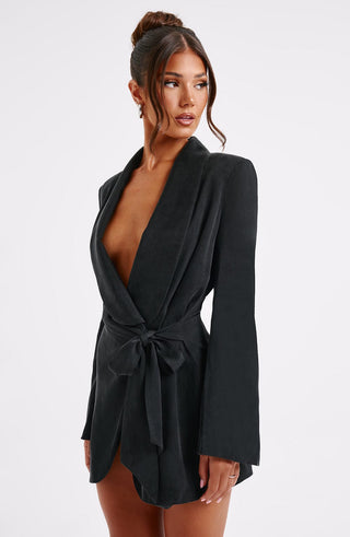 Jalena Mini Dress - Black - glavon