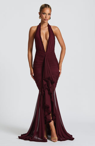 Janessa Maxi Dress - Cherry Lacquer - glavon