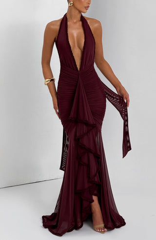 Janessa Maxi Dress - Cherry Lacquer - glavon