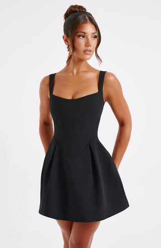 Janiyah Mini Dress - Black - glavon