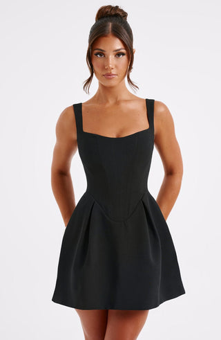Janiyah Mini Dress - Black - glavon