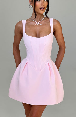 Janiyah Mini Dress - Blush - glavon