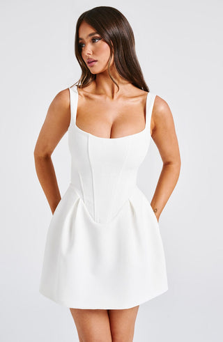 Janiyah Mini Dress - Ivory - glavon