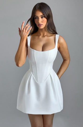 Janiyah Mini Dress - Ivory - glavon