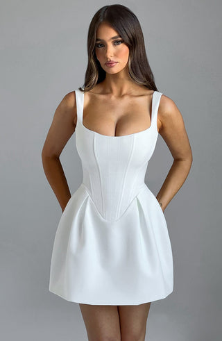 Janiyah Mini Dress - Ivory - glavon
