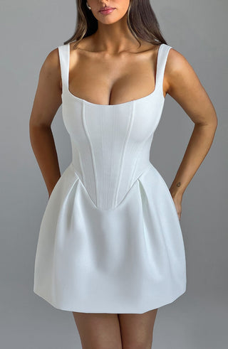 Janiyah Mini Dress - Ivory - glavon