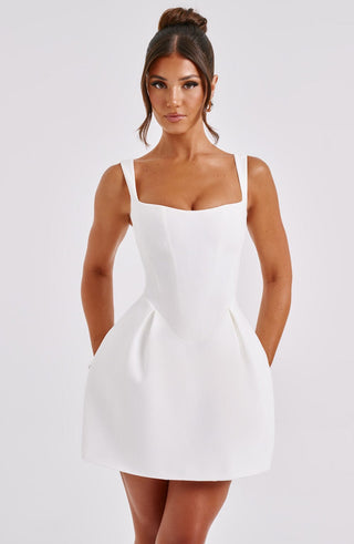 Janiyah Mini Dress - Ivory - glavon