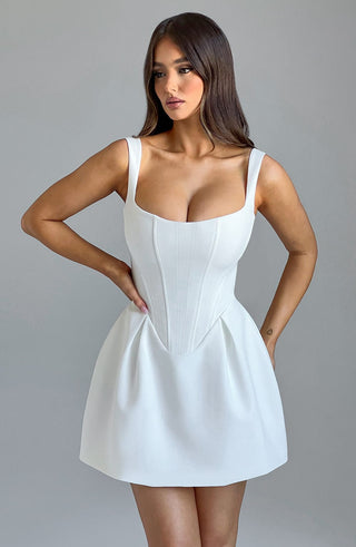 Janiyah Mini Dress - Ivory - glavon