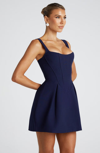 Janiyah Mini Dress - Navy - glavon