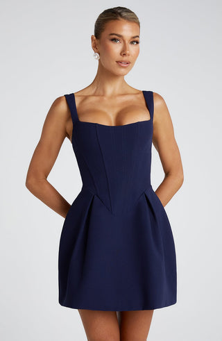 Janiyah Mini Dress - Navy - glavon