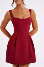 Janiyah Mini Dress - Wine - Napalia