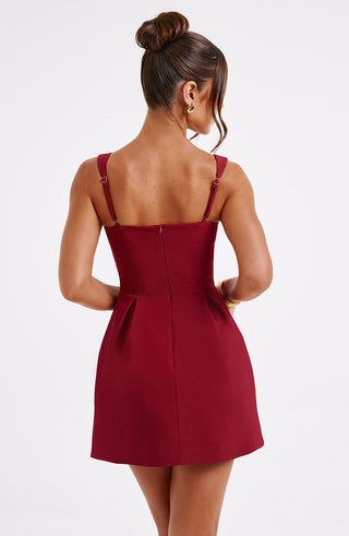 Janiyah Mini Dress - Wine - glavon