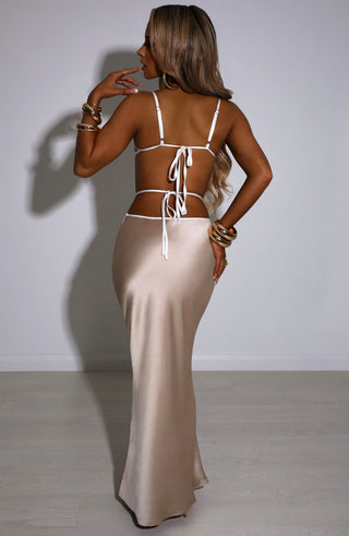 Jasmyn Maxi Skirt - Champagne - glavon