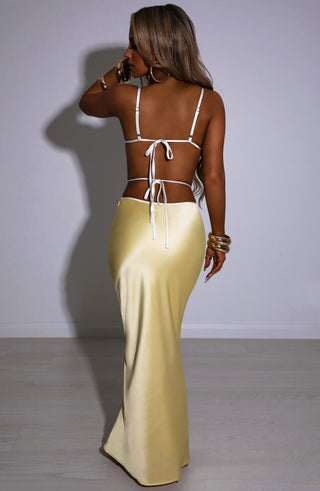 Jasmyn Maxi Skirt - Lemon - glavon