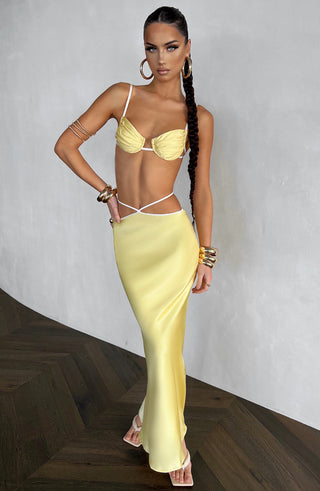 Jasmyn Maxi Skirt - Lemon - glavon