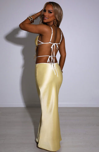 Jasmyn Maxi Skirt - Lemon - glavon