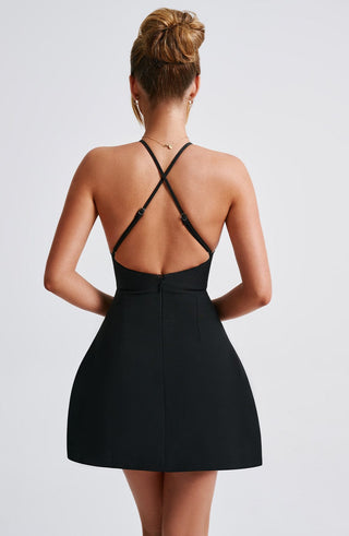 Jayne Mini Dress - Black - glavon