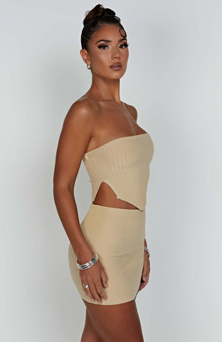 Jaz Mini Skirt - Beige - glavon
